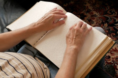 Reading a Braille book